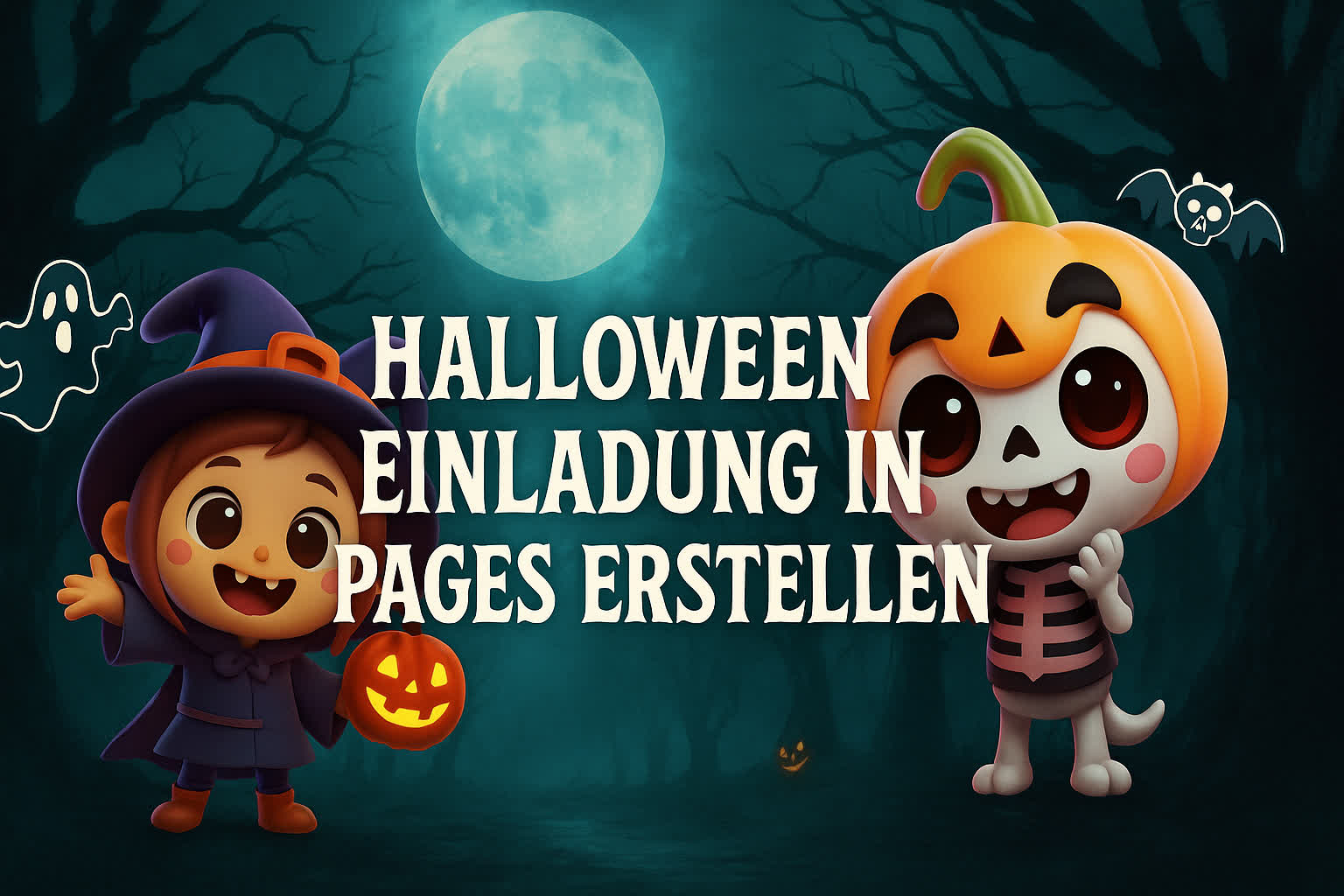 Halloween Einladung mit Pages