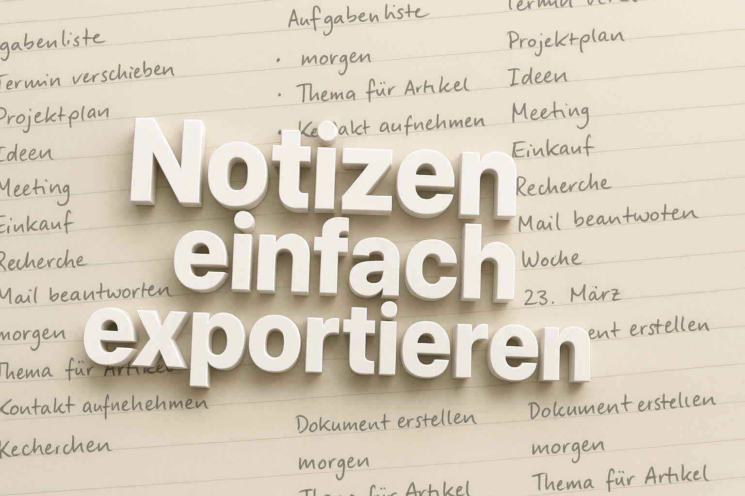 Exporter - Notizen einfach exportieren