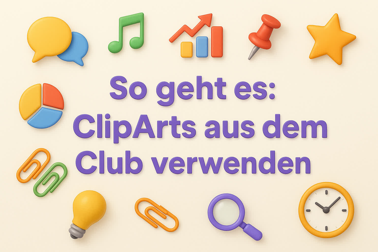 So geht es: ClipArts aus dem Club verwenden