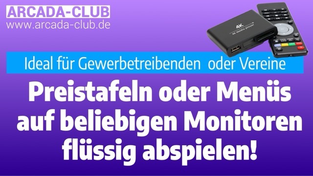 Preistafeln oder Men�s auf beliebigen Monitoren fl�ssig abspielen!