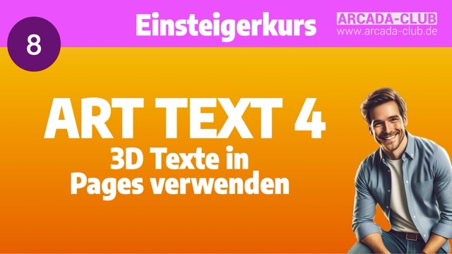 3D Texte in Pages verwenden