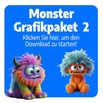 Monster Sticker Grafik Paket 2